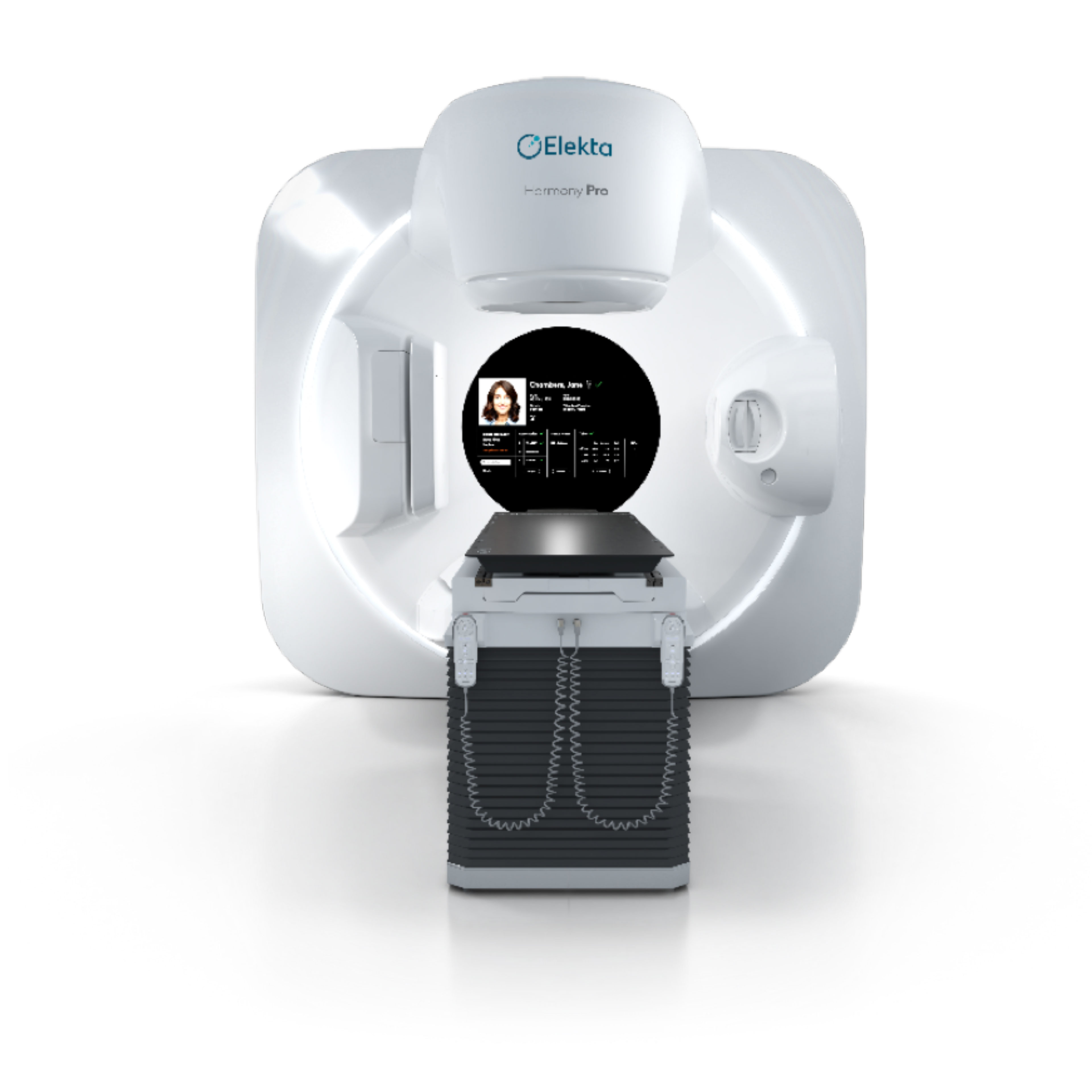 Elekta Harmony Radiation Therapy Machine showing auto verify facial recognition